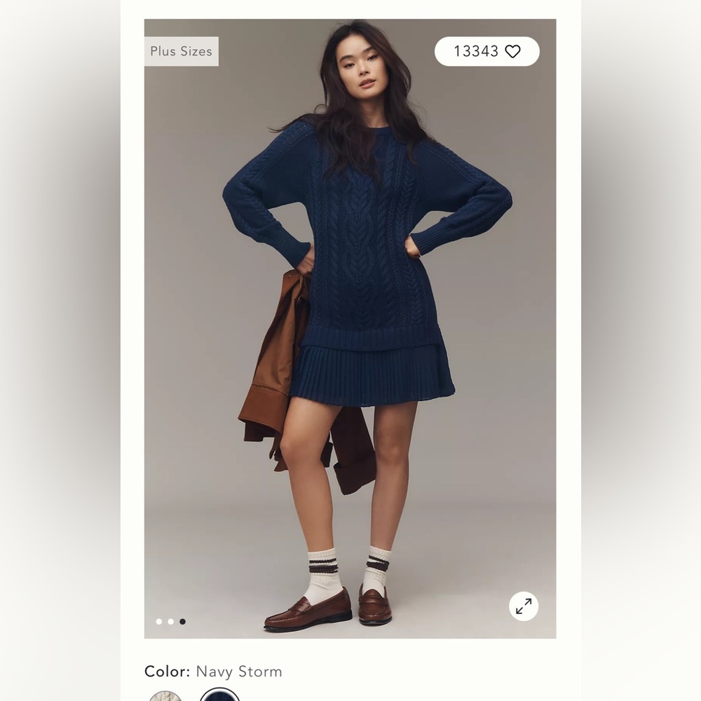 Anthropologie Delphine Sweater Twofer Dress
